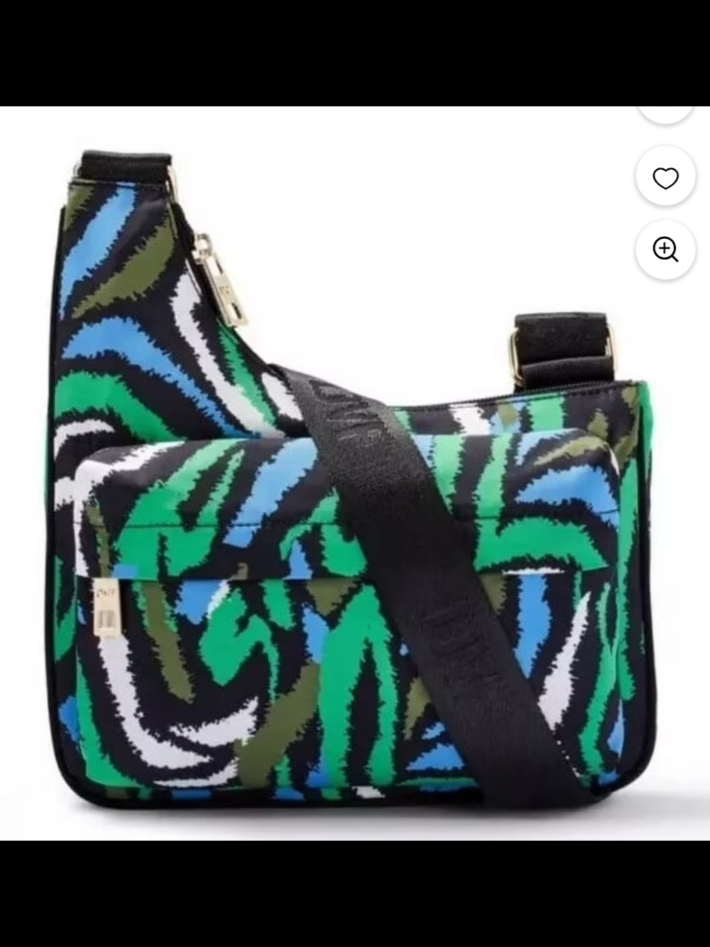 Diane Von Furstenberg Green Blue Black Patterned Crossbody Bag